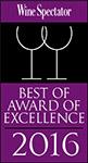 Best of Award of Excellence Wine Spectator 2016