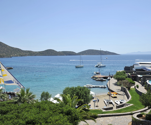 Panoramic view of the sea from the resort