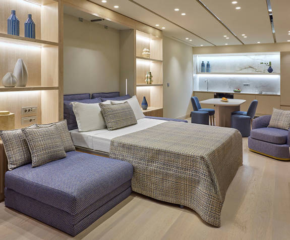 Elounda Bay Palace SEA WHISPER VILLA SEA VIEW 0751 LIVING ROOM FOLDING BED