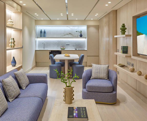 Elounda Bay Palace SEA WHISPER VILLA SEA VIEW 0742 KITCHEN LIVING ROOM